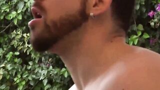Horny hunk Mike De Marko deepthroats rock hard cock at work