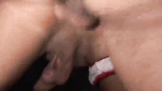 TransSteamy.com - Busty transsexual blonde Tania enjoys hard cock fucking on the sofa