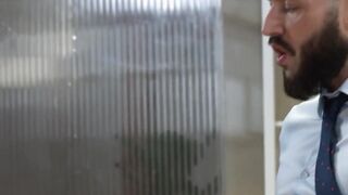 PlayingMen.com - Businessmen stain their office table and equipment with cum during i