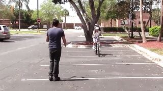 Extra small and cute cyclist teen fucked