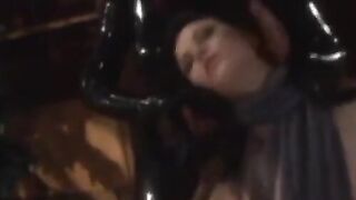 PussyCatsLatex.com - Redhead dominatrix's strapon torment and fuck of bound sub