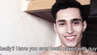 I painted my luscious gooey cum on twink punk Sonnys horny mouth Hoe 2