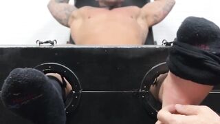 MaleFeetXXX.com - Restrained Gavin's intense squirms during a tickling  by a h