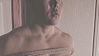 KawasakiYoshi.com - Japanese muscle hunk Kosuke bound and helpless against Shibari ma