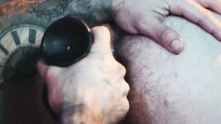 Bear muscle Drew Valentino destroys Tryp Bates hairy hole