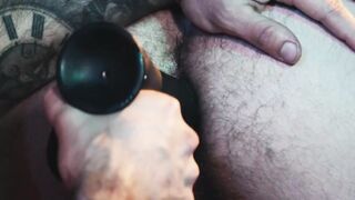 Bear muscle Drew Valentino destroys Tryp Bates hairy hole