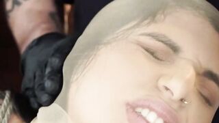 Hogtied suspended nipples tormented