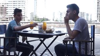 BreedingLatino.com - After drinks outside these two twinks have hot raw sex