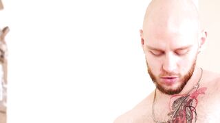 FuckThatHole.com - Tough white jock fucks black BBC bareback after choking on deepthr