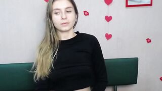 Blonde amateur flashing red panties