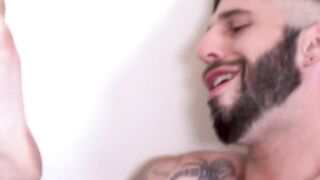 SayUncleNetwork.com - Tattooed stepdad bareback fucks his naughty twink stepson with