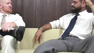 MaleFeetXXX.com - Redhead freak's BBC facial while enjoying toe sucking