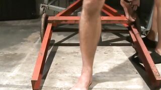 MuscleJockBound.com - Gorgeous submissive gay drenched in warm jizz during a rough an