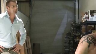 MuscleJockBound.com - Muscular gays in chains whipped by a handsome hunk in a BDSM du