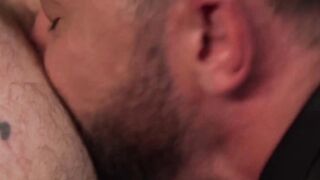 PlayingMen.com - Elegant stud spreads coworker's butt and pounds it hard with intense