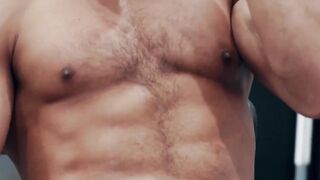 MaleNoir.com - Muscular black hunk Dillon Diaz strokes BBC until he cums hard and thi