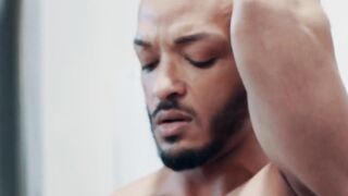 MaleNoir.com - Muscular black hunk Dillon Diaz strokes BBC until he cums hard and thi