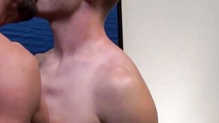 Tanned muscle dude get rough in steamy banging with a stud