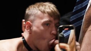 Three horny rich DILF fucks one Twink teen ass