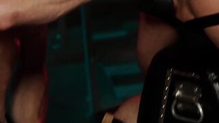 Quin Quire and Max Connor stretch Siren Santiagos tight asshole