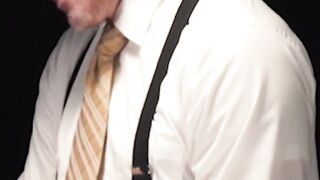 GayForSale.com - Twink moans while master pulls his balls tightly and dildo fucks his