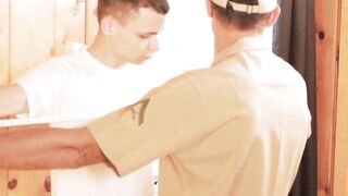 BoysFunSize.com - Young petite man barebacked deep in both doggy and missionary poses