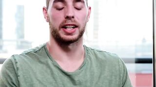 NextDoorXXX.com - Inked handsome Carter Woods masturbates in an intimate interview