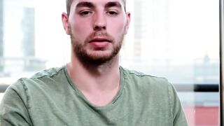 NextDoorXXX.com - Inked handsome Carter Woods masturbates in an intimate interview