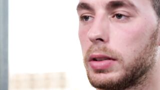 NextDoorXXX.com - Inked handsome Carter Woods masturbates in an intimate interview