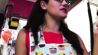 Lesbian MILF Penny Barber SEDUCES PETITE waitress Alani Pi