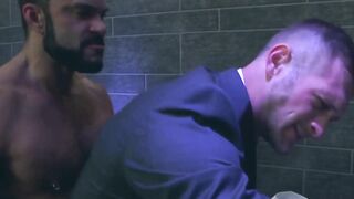 PlayingMen.com - Paul Wagner in suit ass fucked by hunky Rogan Richards