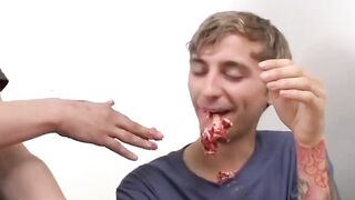 Young Jack Hammah fucked the birthday cake before getting banged in the ass by cutie