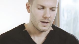 Aroused Codey Steele massaged my sleek body before giving my twat a hard screwing