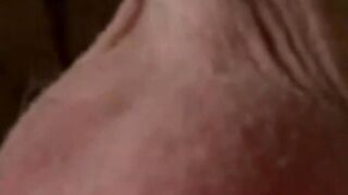 Frat dude Reese Mitchell shows his huge cock and jerks it while moaning