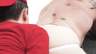Sexy bear coach Marko is horny for twink Jack Andrams cock