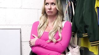 Hot milf busted with stolen yoga stuff