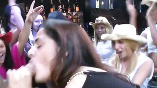 Voyeur babes watch their friends suck cocks at CFNM party