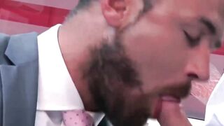 Bearded businessman Logan Moore fucked raw after hot blowjob Hoe 2