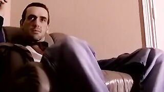 JoeSchmoeXXX.com - Horny stud Billy masturbates his hard prick in a bedroom