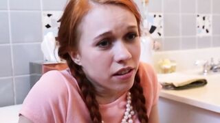 Very skinny redhead teen rough fucked