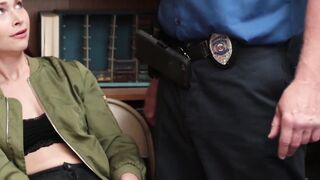 Teen suspect gets her pussy filled after shoplifting