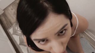 Adorable teen cant stop thinking of her stepbrothers cock
