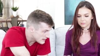 Young Ava Haze ravaged by stepbrother after giving blowjob