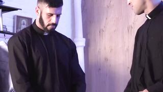 FatherXXX.com - Caught in the act: Young catholic's jerk-off session turns into a raw