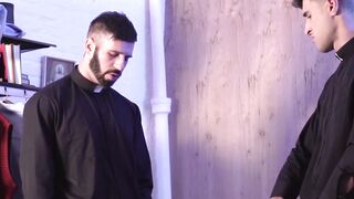 FatherXXX.com - Caught in the act: Young catholic's jerk-off session turns into a raw