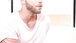 NextDoorXXX.com - Hairy and muscular stud solo strokes his rock-solid cock in a hot j
