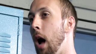 GayOver30.com - Sexy locker room raw fuck with muscular jocks, Jason Barr and Jace Ch