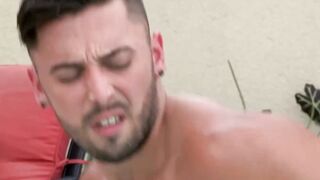 RagingXXX.com - Poolside anal breeding with hunky gay men outdoors