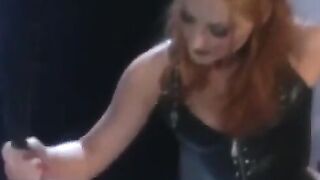 PussyCatsLatex.com - Redhead mistress's strapon fucking of latex submissive
