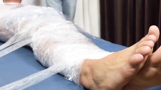 MaleFeetXXX.com - Hairy dude's restraint and punishment of jock Luca R in an intense